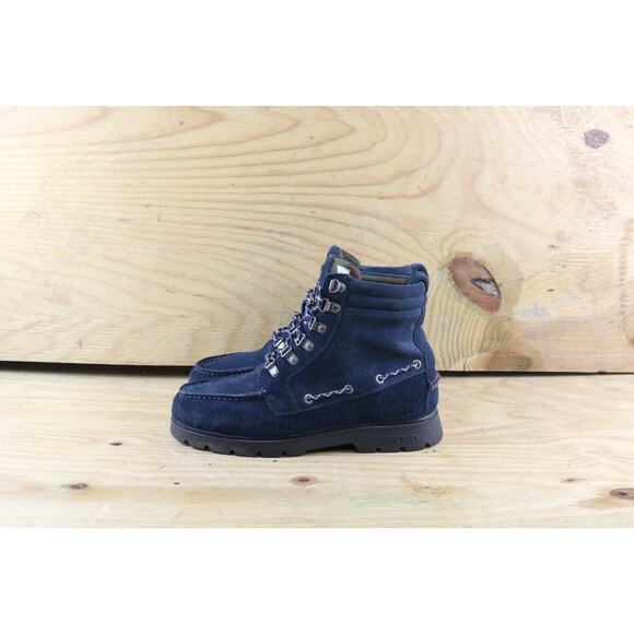 Sperry Top Sider x Jack Spade Mens 8M Boots Blue Suede Mid Lace Up Shoes